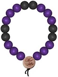 WOOD FELLAS Deluxe Pearl Bracelet purple/black 12mm