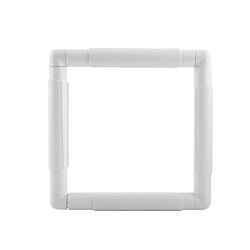 Square Frame, Cross Stitch Cross Stitch Fabric Holder Needle Punch Fabric Silk-Painting Clip Frame for Quilting for Cross-Stitch for Needlepoint for Embroidery(20.3*20.3cm, 12)