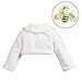 SK Studio Girls Princess Faux Fur Flower Bolero Shrug Party Wedding Dress Up Ivory