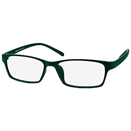 LifeArt Blue Light Blocking Glasses,Computer Reading Glasses,Transparent Lens,Reduce Headaches&Eyestrain,Stylish for Women/Men (Austin_c2_Green, 0.50 Magnification)