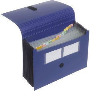 Foldersys Boxes Workbook A4 PP 12 Boxes Velcro Dark Blue