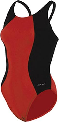Dolfin Swimwear Ltf Pro Color Block Hp Back - Red/Black, 38