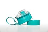Infusion Pro Premium Fruit Infuser Water Bottle - Top and Bottom Screw On Lid Replacement with Silicone Seals - Black, Green, White, Teal, Pink (Teal)