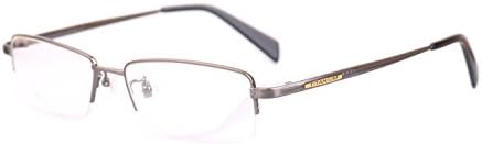 JIEMA Men's Eyeglass Frames Titanium Business Style CJ-1006 2 Color 54-18-140mm (grey, 54)