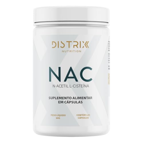 Distrix Nutrition NAC N-Acetilcisteína 600mg 120 Cápsulas - Não Contém Glúten