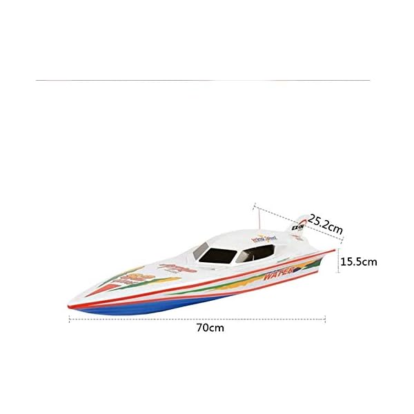 Zhangl 70cm Maxi-RC Speedboat 40 km/h High Speed ​​Remote Controlled Yacht 7,2V 1800mAh 150M Fernsteuerungsabstand… – Bild 7