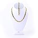 Hugs and Kisses Stainless Steel Stampato Necklace and Bracelet Set Gold Tone