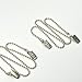 DragonPad 2pcs 70cm Metallic Ballchain 4.5mm Napkin Clip Lanyard Neck Strap for Elderly/adult/baby