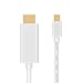ITANDA Mini DisplayPort (Thunderbolt) to HDMI Cable, Mini DP to HDMI Female 6ft Cord Gold Plated for MacBook, iMac(LG51) Macbook Pro Surface Pro Dock in White