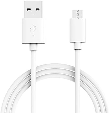 for Lenovo K6 Note Micro USB White 5 Ft Charging Data Sync Cable Cord by Things Needed