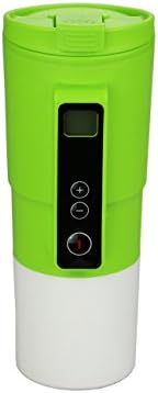 Langyan 12V Stainless Steel Heating Mug With LCD Temperature Display Control Temperature from 20-90℃(GREEN COLOR)