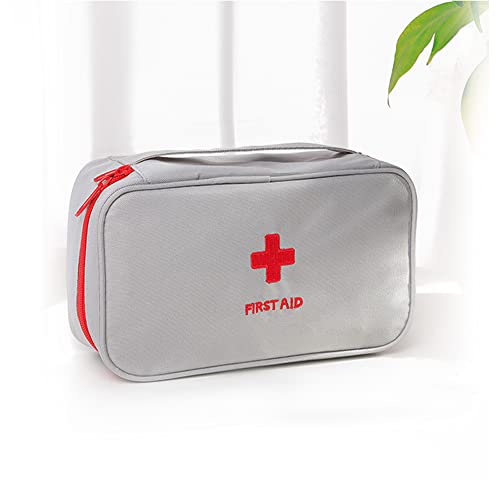 XINGSUI 2 Pieces First Aid Empty First Aid Kit Medicine Storage Portable Camping First Aid Kit (Blue, Grey)