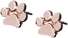 Harmily 1 Pair Cat Dog Paw Shape Stud Earrings Cute Pet Paw Print Earrings Women Jewelry