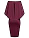 GRACE KARIN Women Sexy Clubwear Bodycon Cocktail with Cape Size L Wine Red