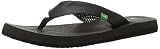 Sanuk Women's Yoga Mat Flip Flop,Ebony,8 M US