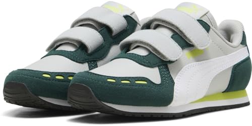 Mixte Enfant Cabana Racer SL 20 V PS, Cool Light Gray Puma White Dark Myrtle Lime Smash, 32 EU