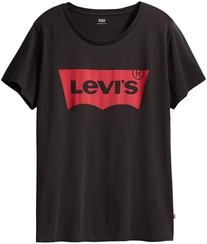 Damen Plus Size Perfect Tee T-Shirt, Stonewashed Black, 1XL