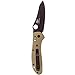 Benchmade Griptilian 550HG Knife, Sheepsfoot Blade, Plain Edge, Coated Finish, Sand Handle