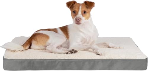 Best Pet Supplies Orthopedic Dog Bed with Memory Foam, Washable Dog Crate Mat f…