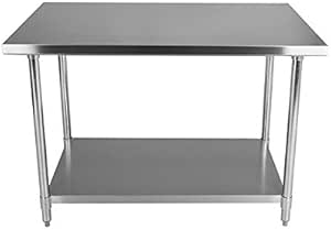 Banco de trabajo Mesa Cocina de acero inoxidable Top 2.5 ft x 4 ft