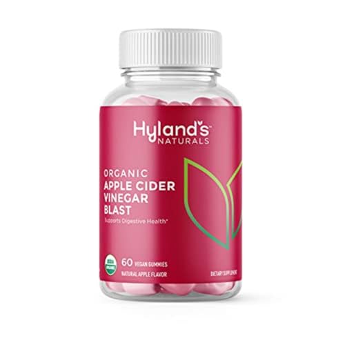 Hyland's Organic Apple Cider Vinegar Blast Gummies, Digestive Health Support, 60 Vegan ACV Gummies (30 Days)