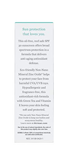 DERMA E Sun Defense Mineral Oil-Free Sunscreen SPF 30 Face – Broad Spectrum Facial Sun Cream – Hypoallergenic, Fragrance… - Image 5