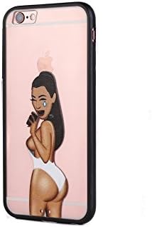 iPhone 6s Case,Bailun New Thin TPU+PC Clear Soft Flexible Scratch-Proof Transparent Protective Kimoji Kardashian Case For iPhone 6/6s (4.7-Inch)