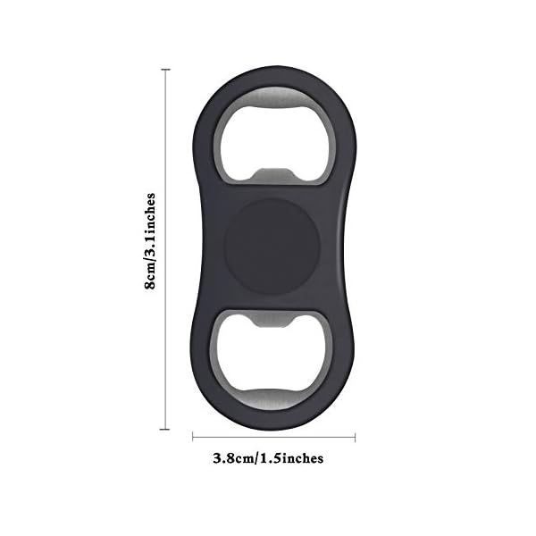 Beer Bottle Opener Rotary Bottle Opening Tool Novelty Funny Bar Gadgets Decompression Unzip Toy for Adults Beer Gifts for Men (White)