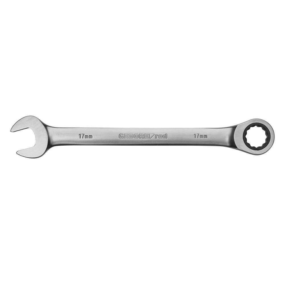 GEDORE red Combination ratchet spanner, with ratchet, AF 12 mm, Flat, Bi-hex, Spanner, R07100120