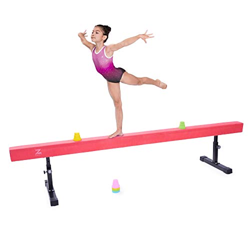 ZELUS Z Balance Beam Gymnastics for Kids, 8ft Adjustable Gymnastics