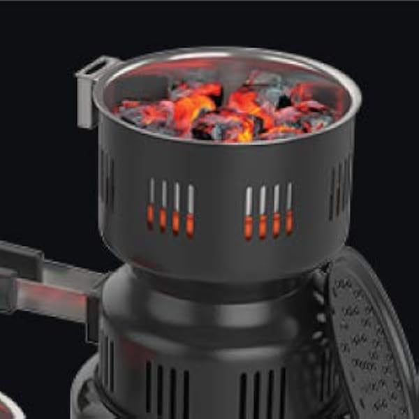 Amazon Com Hookah Coal Burner With 72 Pcs Coconut Charcoal For Hookah Shisha Nargila Garden Outdoor