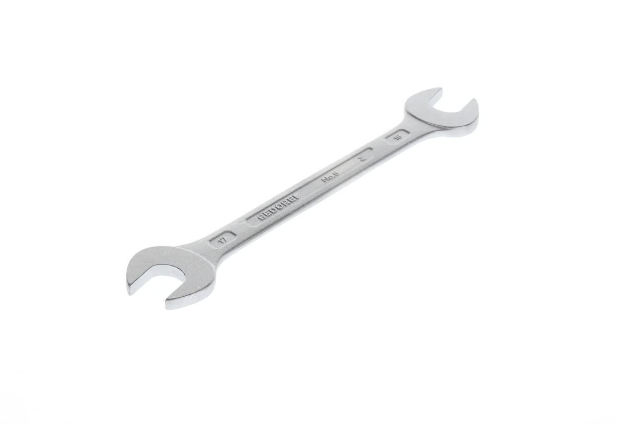 Gedore 6-16X17 16 x 17 mm D3110 Double Open Ended Spanner - Silver