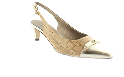 VANELi Women's Tiffany Spectator Pump,Natural Cork/Platino Met Nappa,9.5 M US
