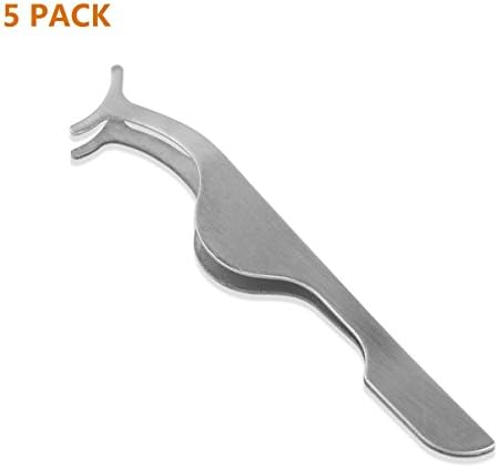 Tinksky False Eyelashes Extension Applicator Remover Clip Tweezers Nipper 5 Pack (" " 5 Pack)