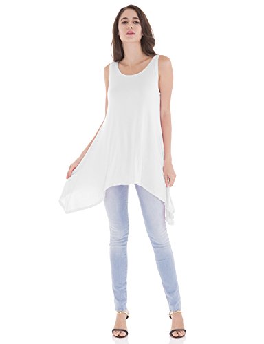 H2h womens regular fit scoop neck side panel tunic tank top with …