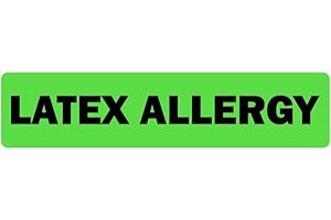 Latex Allergy Labels - Bright Green, 500 Labels/Roll, 0.375" x 1.625" - Perfect for Medical, Healthcare, Laboratory, and Childcare Settings | LabelValue