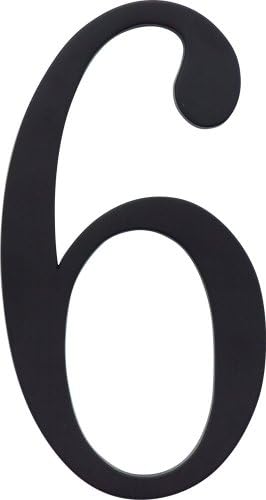 Atlas Homewares TRN6-BL 6-Inch The Traditionalist House Number-6, Matte Black