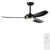 Duckbeer 46" Modern Ceiling Fans with Lights and