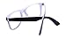 Outray Unisex Nerd Black Horned Rim Glasses Glossy Clear Lens