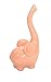 Beth Marie Luxury Boutique Baby Elephant Ring Holder, Coral Ceramic Engagement and Wedding Ring Holder, Measures 2