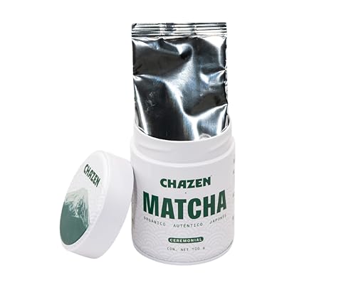 Matcha Ceremonial Orgánico – CHAZEN – Primera Cosecha, Japonés, 100g | 100% Puro y sin endulzar. Perfil suave sin amargor. Ideal para matcha latte, smoothies y estilo tradicional.