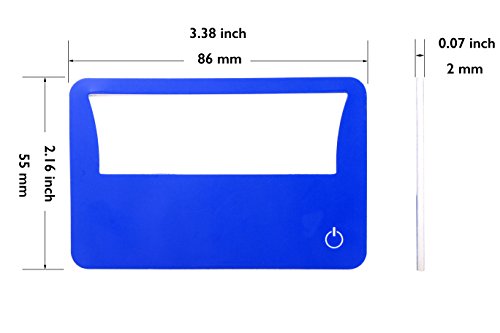 image for Omeet Portable Card Sized Magnifiers Built-in LED Can Stick on Smart P
