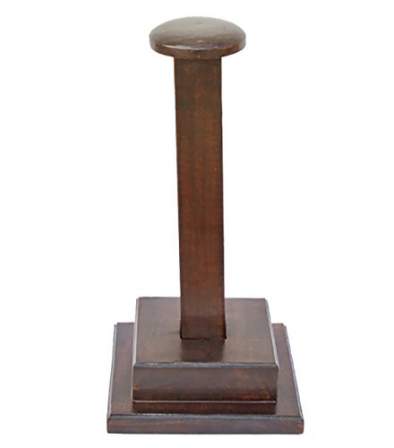 Wooden Square Base Helmet Stand