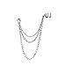 BodyJ4You Cuff Earrings Stainless Steel Earrings, Ear Cuffs Dangle Chain, 1 Piece of Cartilage Earrings