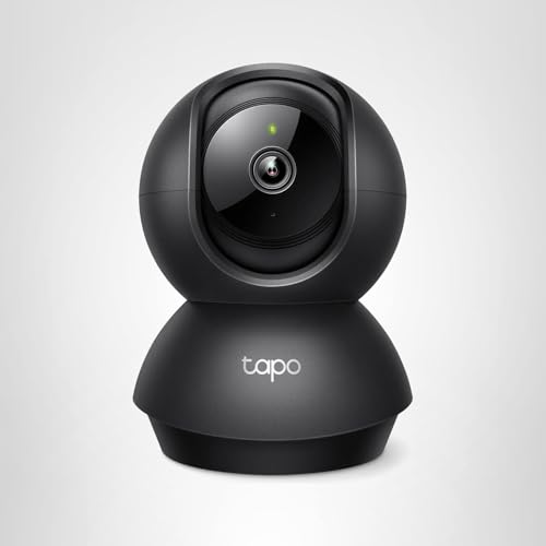 TAPO BY TP-LINK PAN/TILT SECURITY CAMERA FOR BABY MONITOR, PET CAMERA W/MOTION DETECTION, 1080P, 2-WAY AUDIO, NIGHT VISION, CLOUD & SD CARD STORAGE, WORKS WITH ALEXA & GOOGLE HOME, BLACK (TAPO C201)