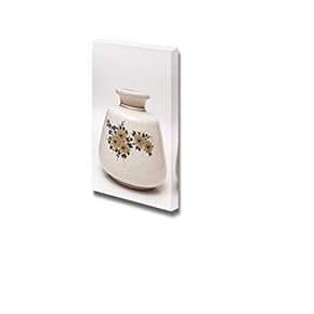 Vase with Brown Flower Design for Wall Decor