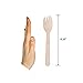 Gmark Eco-friendly Wooden Sporks 200 ct, Disposable Spoon Fork 2-in-1 Cutlery, 6.25