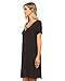 Criss Cross Trim V Neck Short Sleeve Tunic Dress for Women