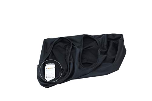 LEAGY 2Pack Candy Color Ultra Thin Ski Face Mask Great Under A Bike/Football Helmet Balaclava-Black (Black)