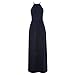 Women's Sleeveless Long Floor Length Vest Maxi Slim Beach Dress (X-Large, Navy Blue)